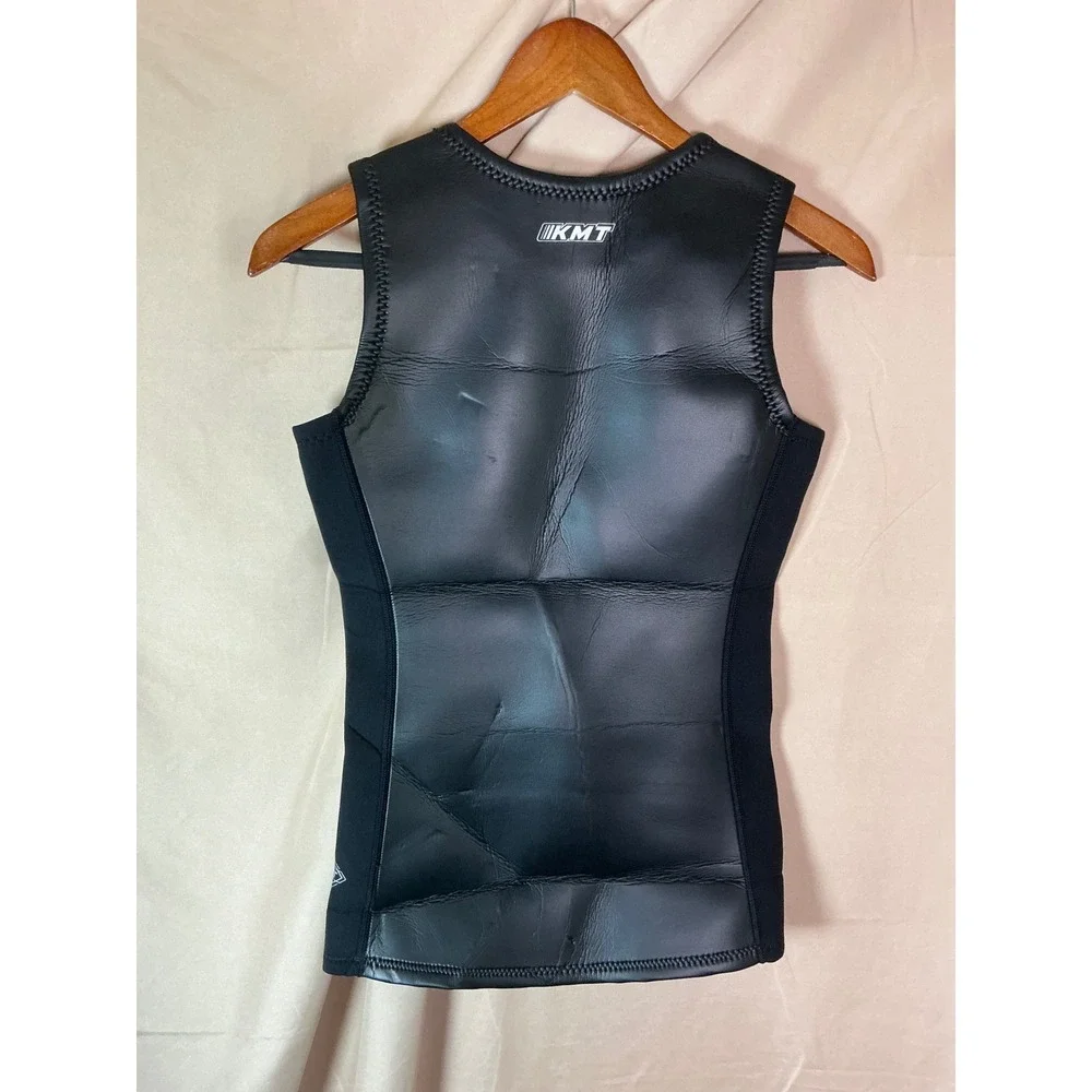 KMT Wetsuit Vest Mens XS Black Excellent 2mm Neoprene Sleeveless Pullover Top